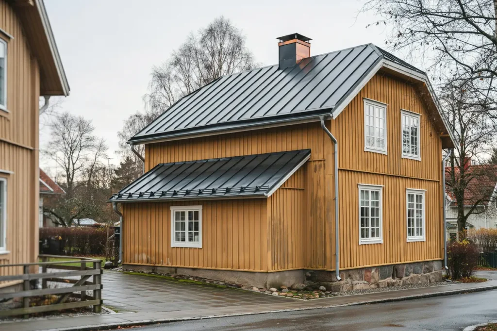 bandt ckt pl t eller dubbelfalsat pl ttak vilket passar b st f r din villa